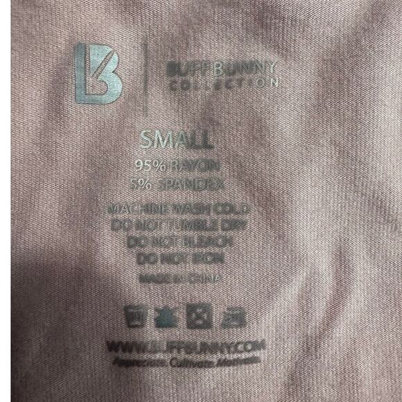 BuffBunny Tank Top Women's Small Pink Racerback Curved Hem Scoop Neck Athletic - Picture 3 of 5